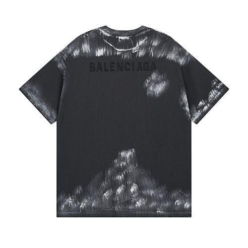 Balenciagaドロップショルダー ルーズフィット 刺繍入りグラフィティ半袖 T シャツ