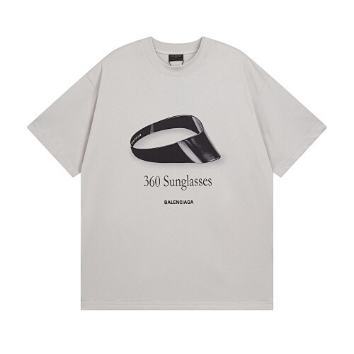 Balenciagaパリ 25SS サングラス ダイレクトプリント半袖 T シャツ