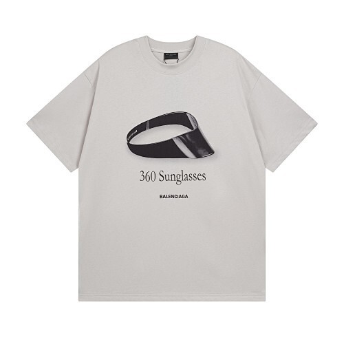 Balenciagaパリ 25SS サングラス ダイレクトプリント半袖 T シャツ