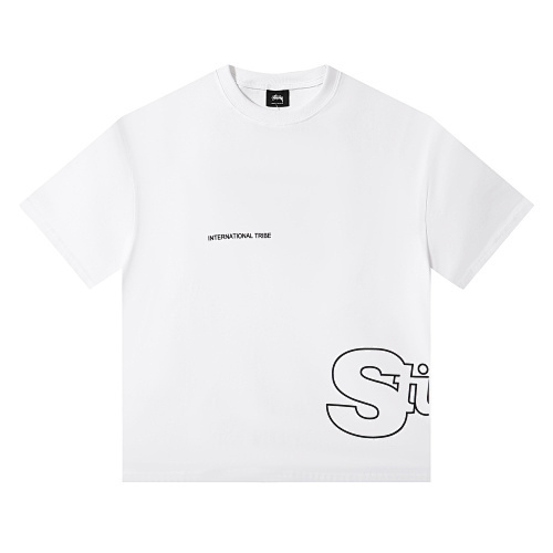 STUSSY シンプルカジュアル クルーネックTシャツ