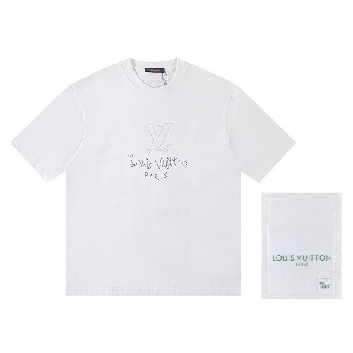LOUIS VUITTON 刺繍入りレタークルーネックTシャツ