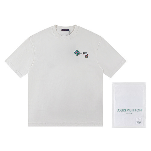 LOUIS VUITTON ファッション刺繍入りクルーネックTシャツ