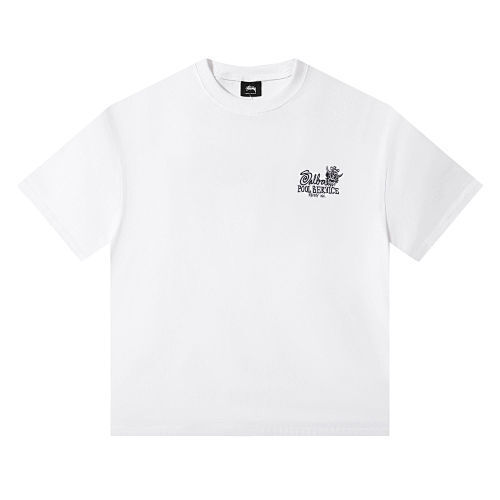 STUSSYスタイルのカジュアルプリントTシャツ