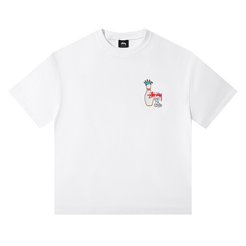 STUSSY クリエイティブプリント カジュアルTシャツ