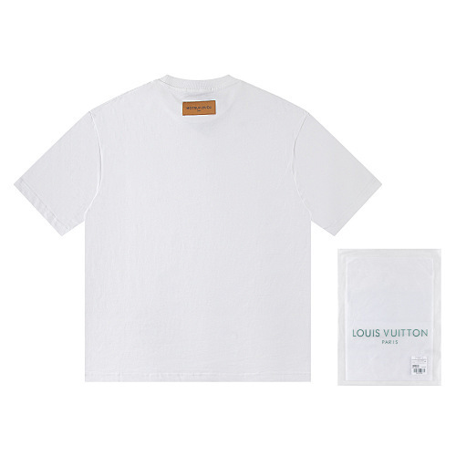 LOUIS VUITTON プリント文字入りクルーネックTシャツ