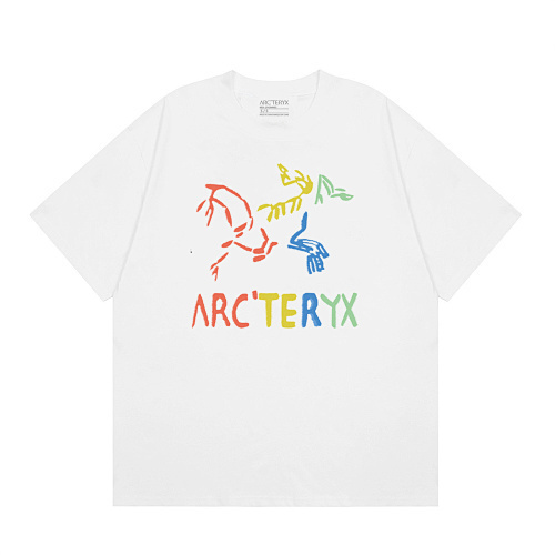 ARC'TERYX 手描きカラフルプリント クルーネックTシャツ