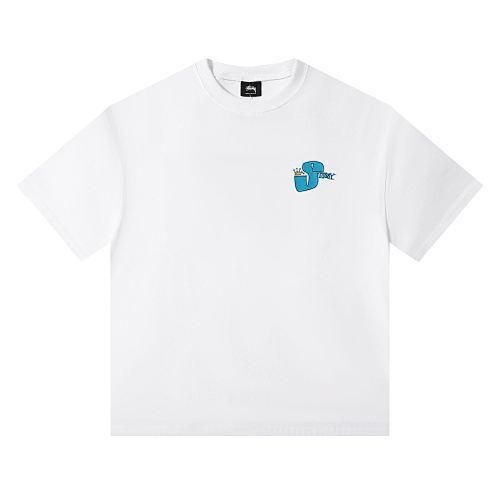 STUSSY ファッションプリントクルーネックTシャツ
