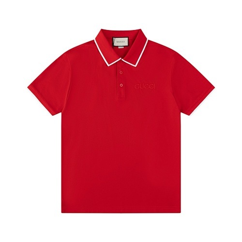 GUCCI シンプルでスタイリッシュな純綿ポロシャツ