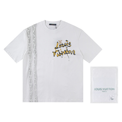 LOUIS VUITTON プリント入りクルーネックTシャツ