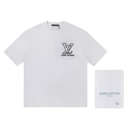LOUIS VUITTON 刺繍入りレタークルーネックTシャツ