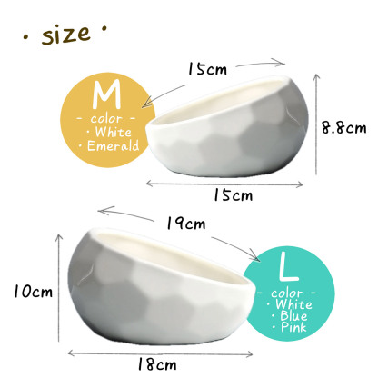 fuu 陶器のエサ入れ クリスタル Mサイズ 15×15×8.8cm