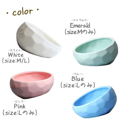 fuu 陶器のエサ入れ クリスタル Mサイズ 15×15×8.8cm