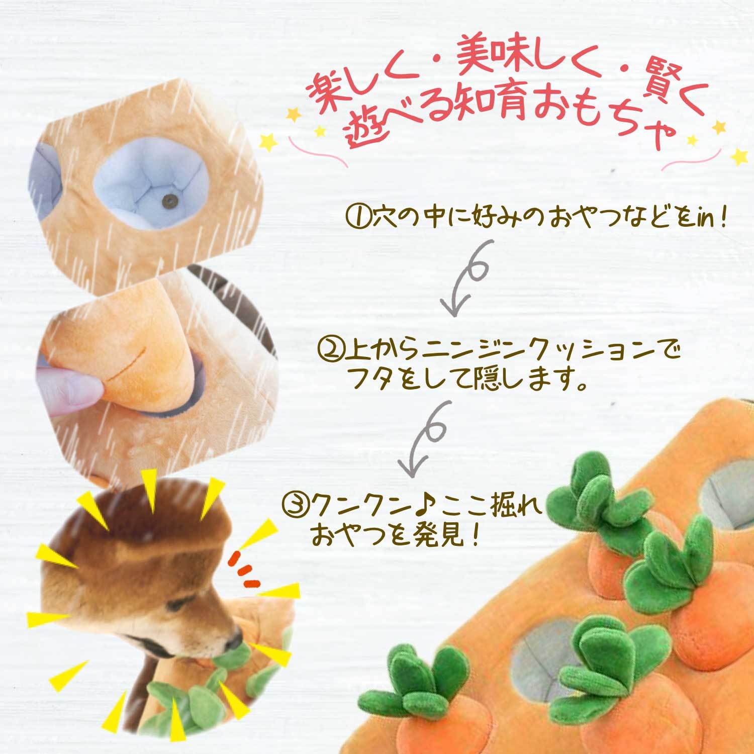 fuu 動物の知育クッション 収穫にんじん畑 NEW