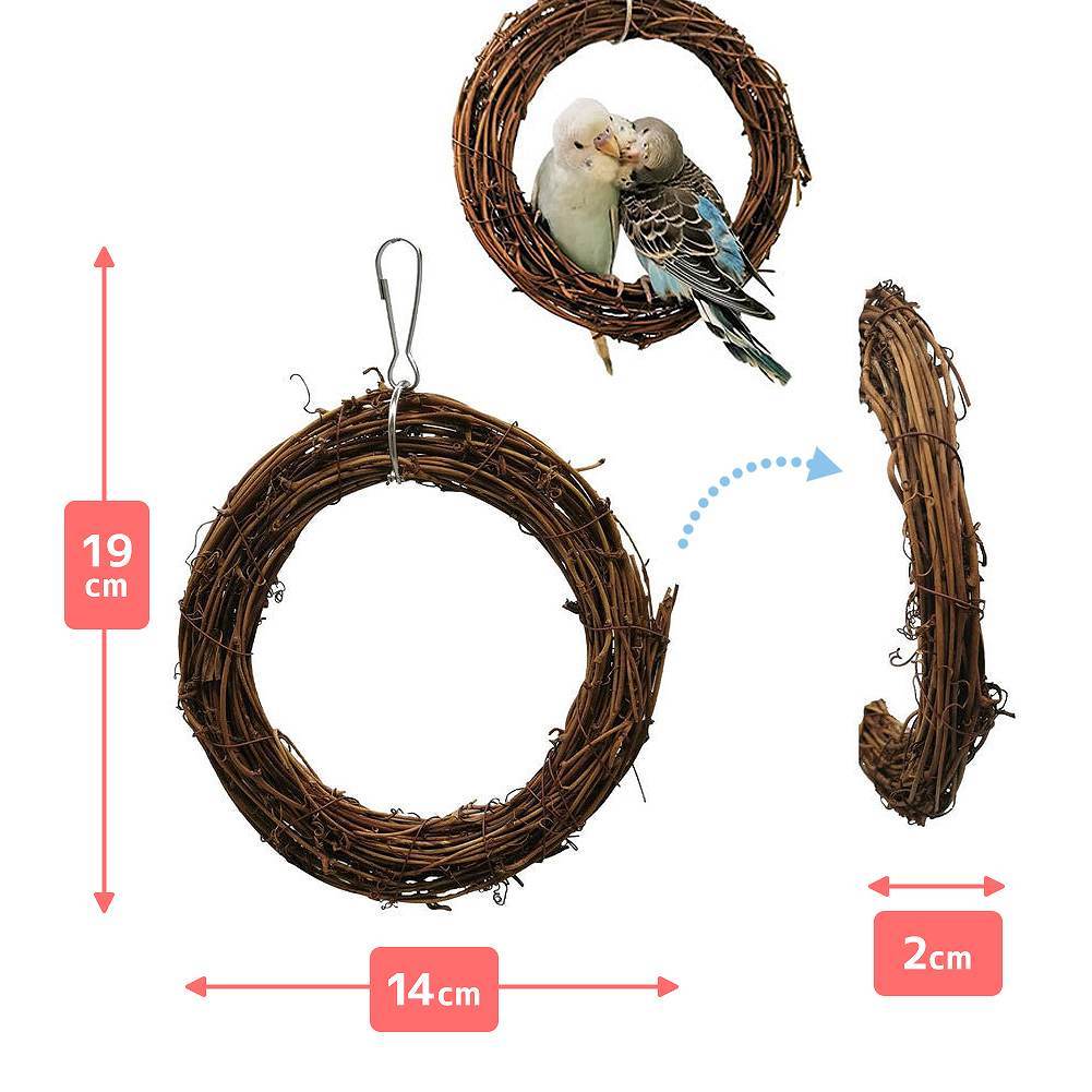 fuu 鳥・小動物の吊るすおもちゃ&ステップ４点set