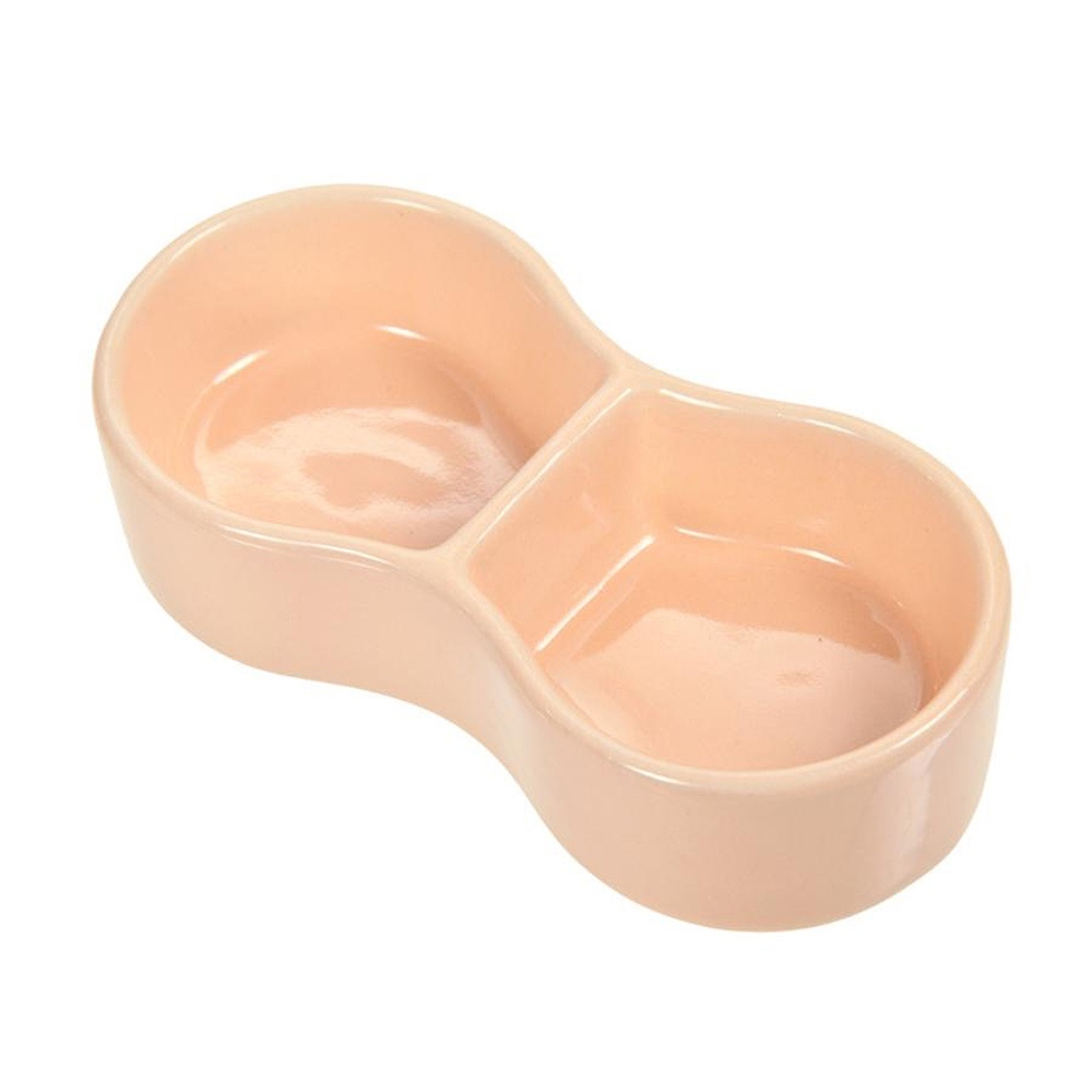 fuu 鳥・小動物の陶器のエサ入れ セパレート