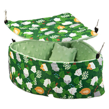 fuu 鳥・小動物の角に吊るせるベッド＆ハンモック 小サイズ 16×22×11cm