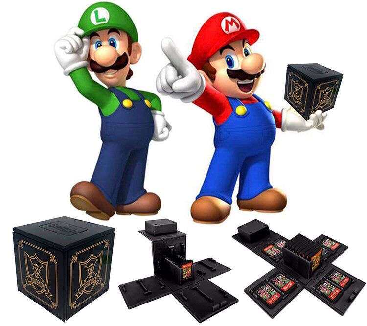 【Switch】マリオ 折りたたみ式16枚収納 ゲームカード保護収納ケース