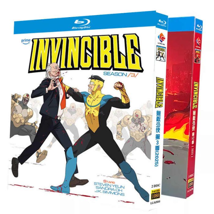 アニメ Invincible／インビンシブル ～無敵のヒーロー～ シーズン1+2+3 全巻 DVD ブルーレイ Blu-ray BOX 日本語字幕 日本語吹替版 完全版 [Blu-ray]