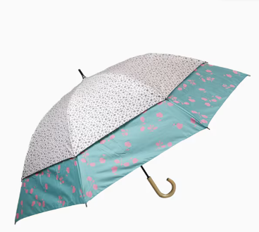 世界初の新機構　最強晴雨兼用トランスフォーム傘　フラワー＆フラワー　ピンク 27025PK