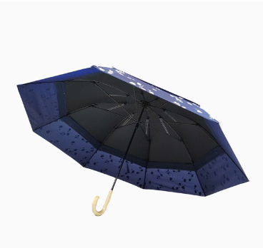 世界初の新機構　最強晴雨兼用トランスフォーム傘　フラワー＆フラワー　オフ白  27025OW