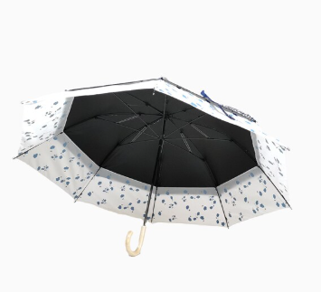 世界初の新機構　最強晴雨兼用トランスフォーム傘　フラワー＆フラワー　紺　27025NV