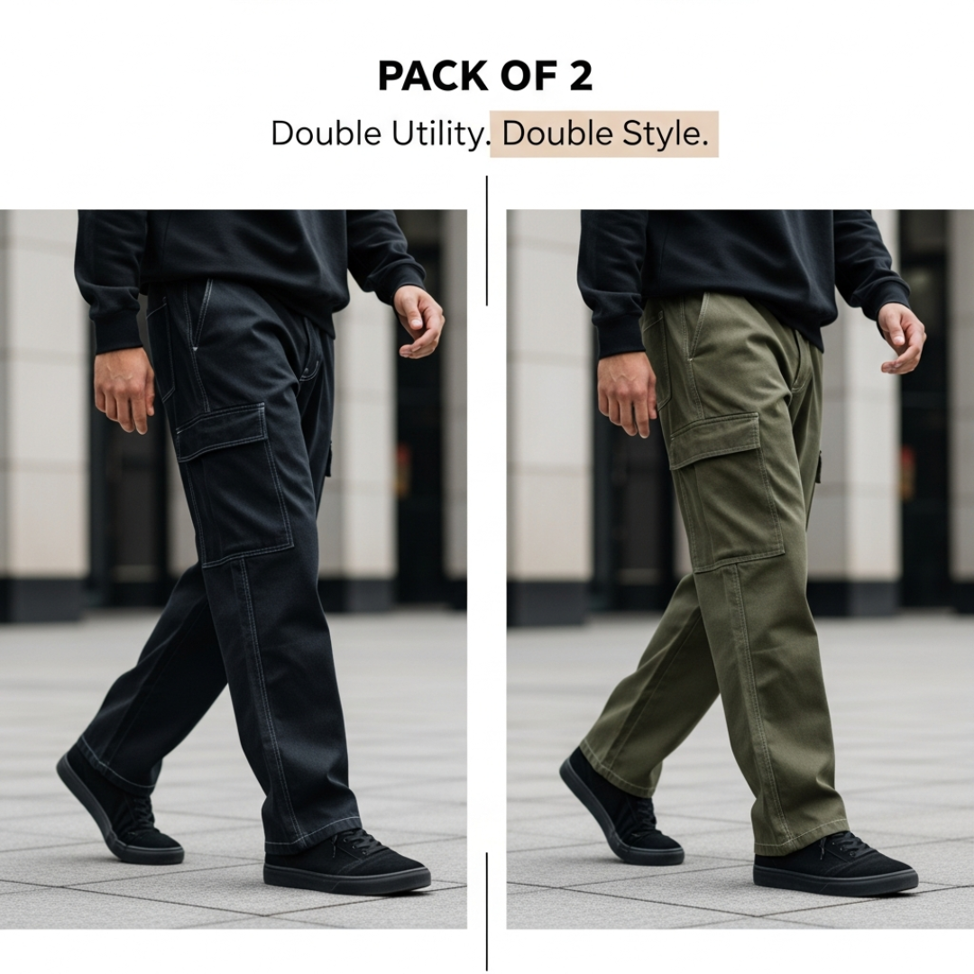 UrbanStride Utility Cargo Pants Pack of 2