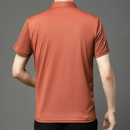 Men's Business Casual Short Sleeved Shirt Solid Color Polo Shirt (Pack of 4)