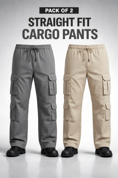 FlexFit Utility Cargo Pants – Pack of 2