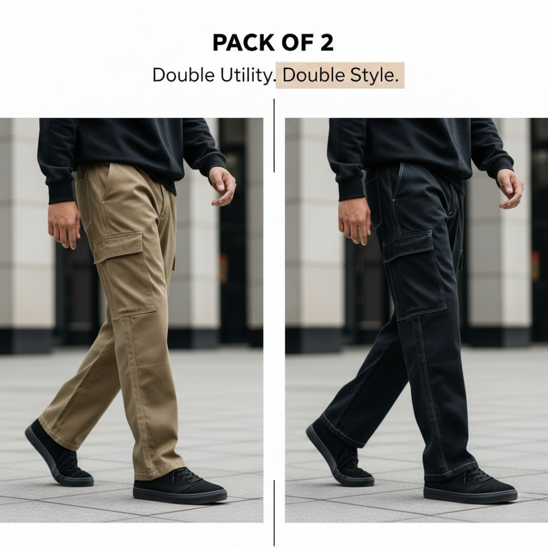 MetroGuard Dual Tone Cargo Pants Pack of 2