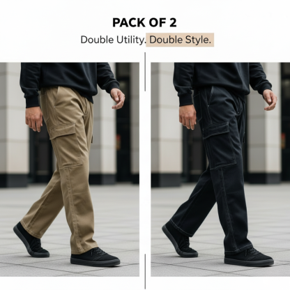MetroGuard Dual Tone Cargo Pants Pack of 2