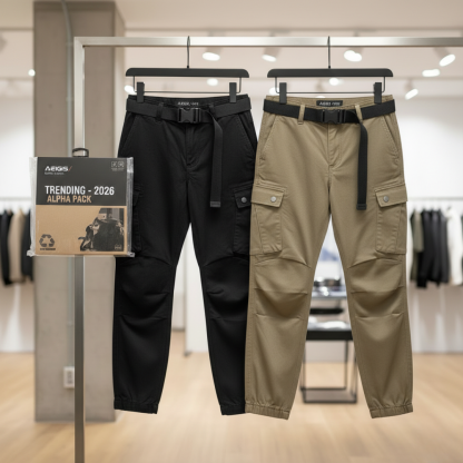 UrbanStrike Alpha Cargo Joggers Pack of 2