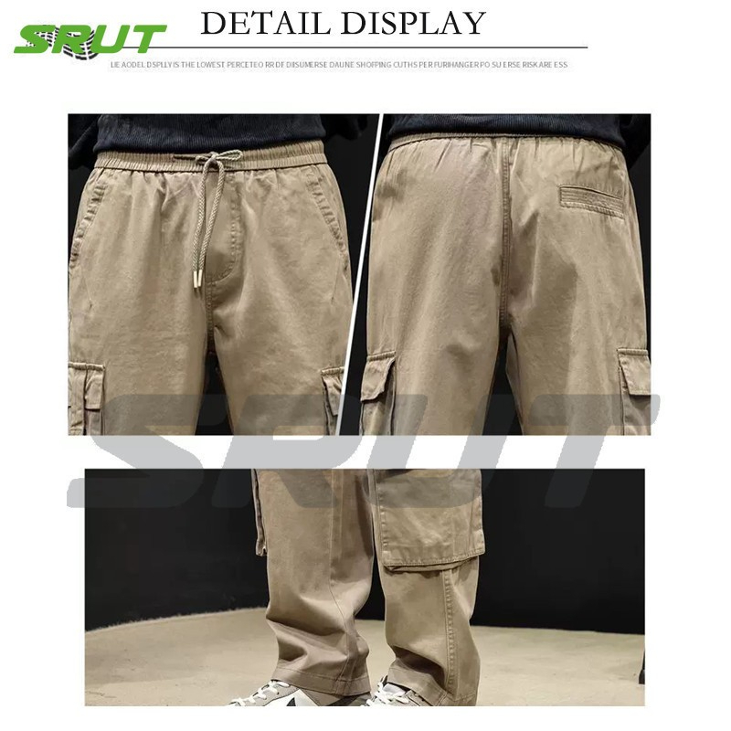 Men’s Straight Fit Utility Cargo Trousers – Pack of 2