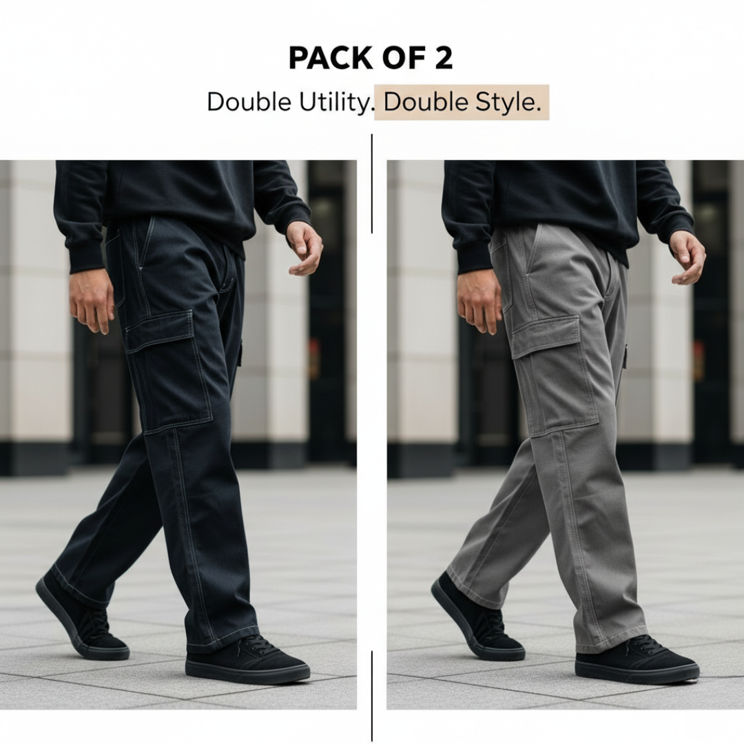 IronTrail Everyday Cargo Pants Pack of 2