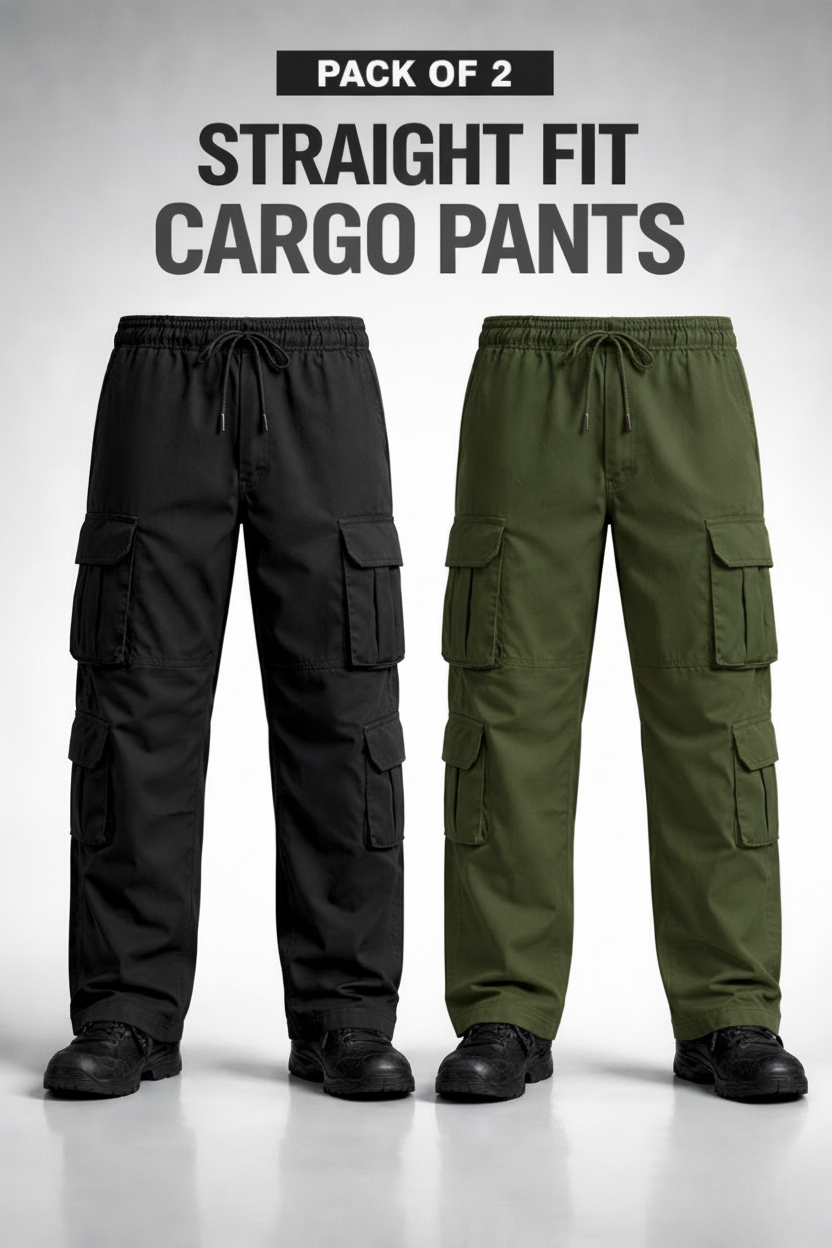 PrimeFit Straight Cargo – Pack of 2