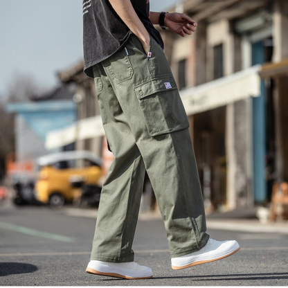 Men’s Classic Multi-Pocket Cargo Pants – Pack of 2