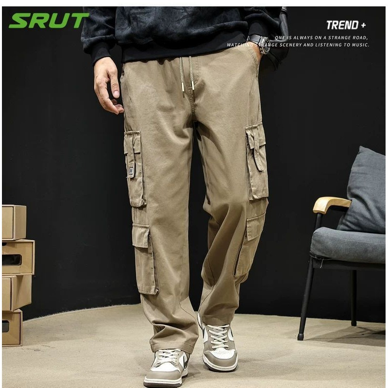 Men’s Straight Fit Utility Cargo Trousers – Pack of 2
