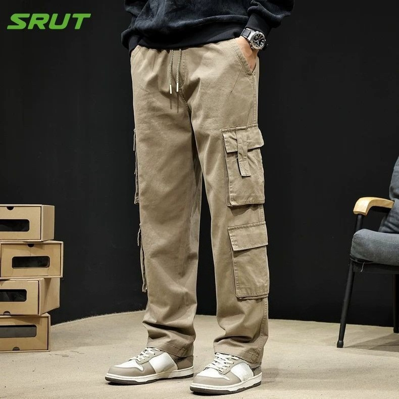 Men’s Straight Fit Utility Cargo Trousers – Pack of 2