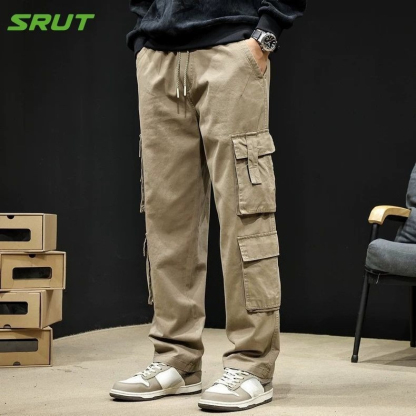 Men’s Straight Fit Utility Cargo Trousers – Pack of 2