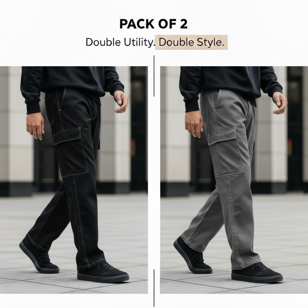 UrbanForge Utility Cargo Pants Pack of 2