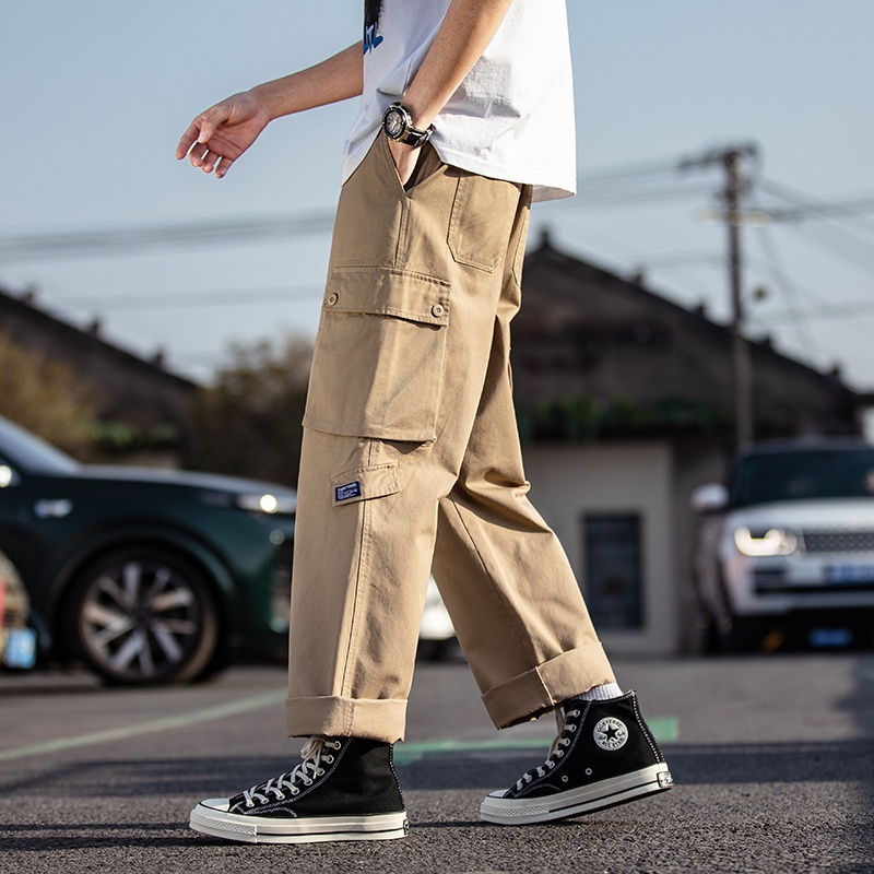 Men’s Classic Multi-Pocket Cargo Pants – Pack of 2