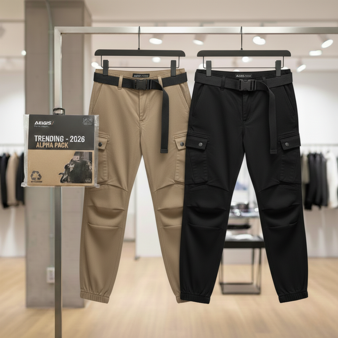 UrbanCommand Tactical Cargo Joggers Pack of 2