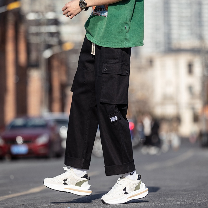 Men’s Classic Multi-Pocket Cargo Pants – Pack of 2