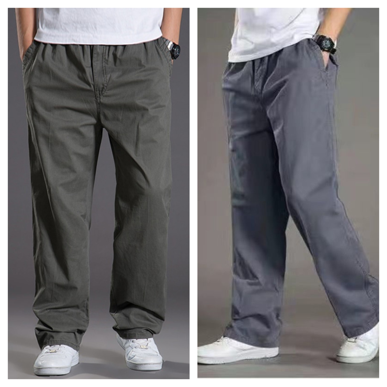 Men’s Cotton Cargo Pants – Pack of 2