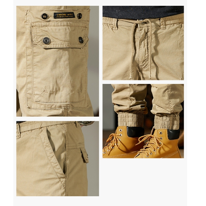 Men’s Tough Fabric Cargo Pants – Pack of 2