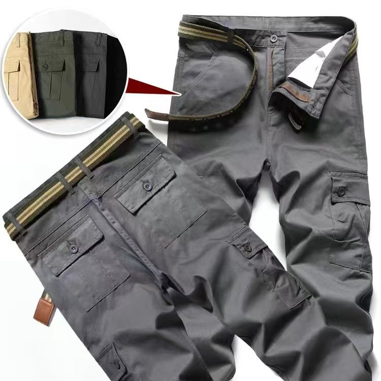Men’s Practical Utility Cargo Trousers – Pack of 2