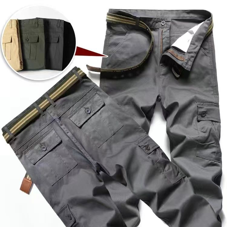 Men’s Practical Utility Cargo Trousers – Pack of 2