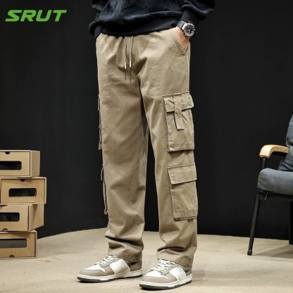 Men’s Multi-Pocket Cargo Pants – Pack of 2