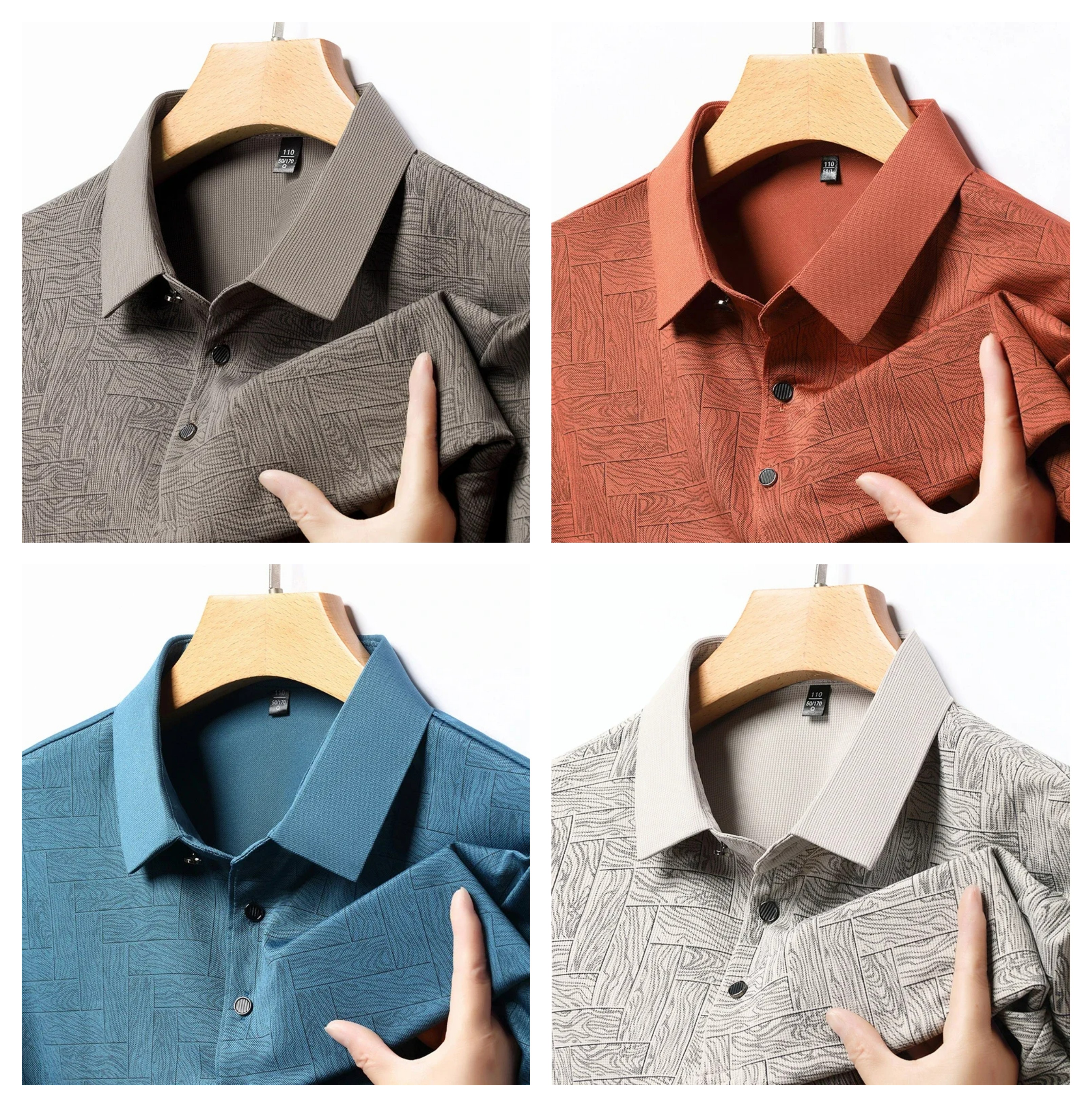 POLO Tees Fashion Short sleeved Comfortable and Breathable Top (Pack of 4)