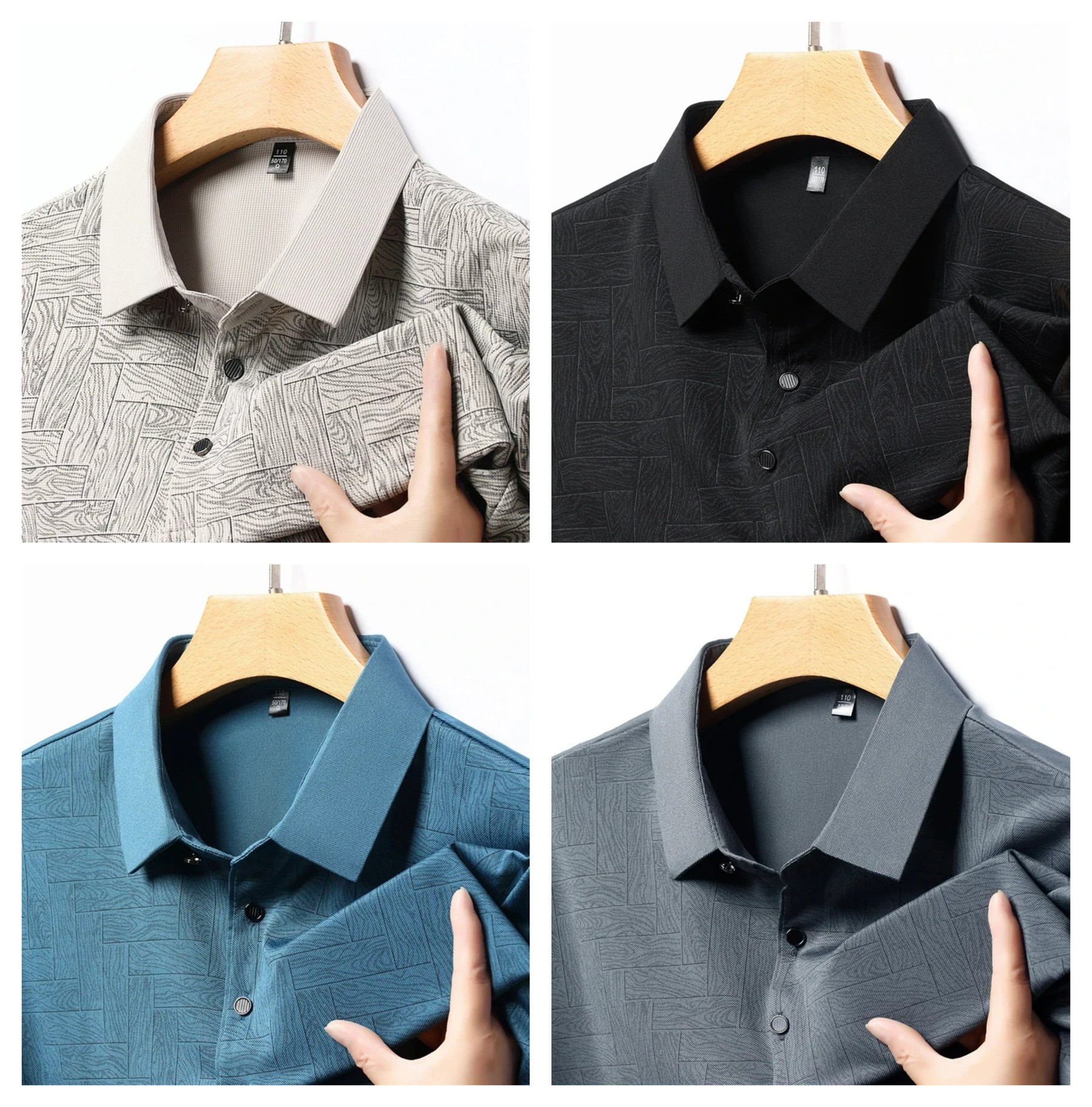 POLO Shirt Fashion Short sleeved Comfortable and Breathable Top (Pack of 4)