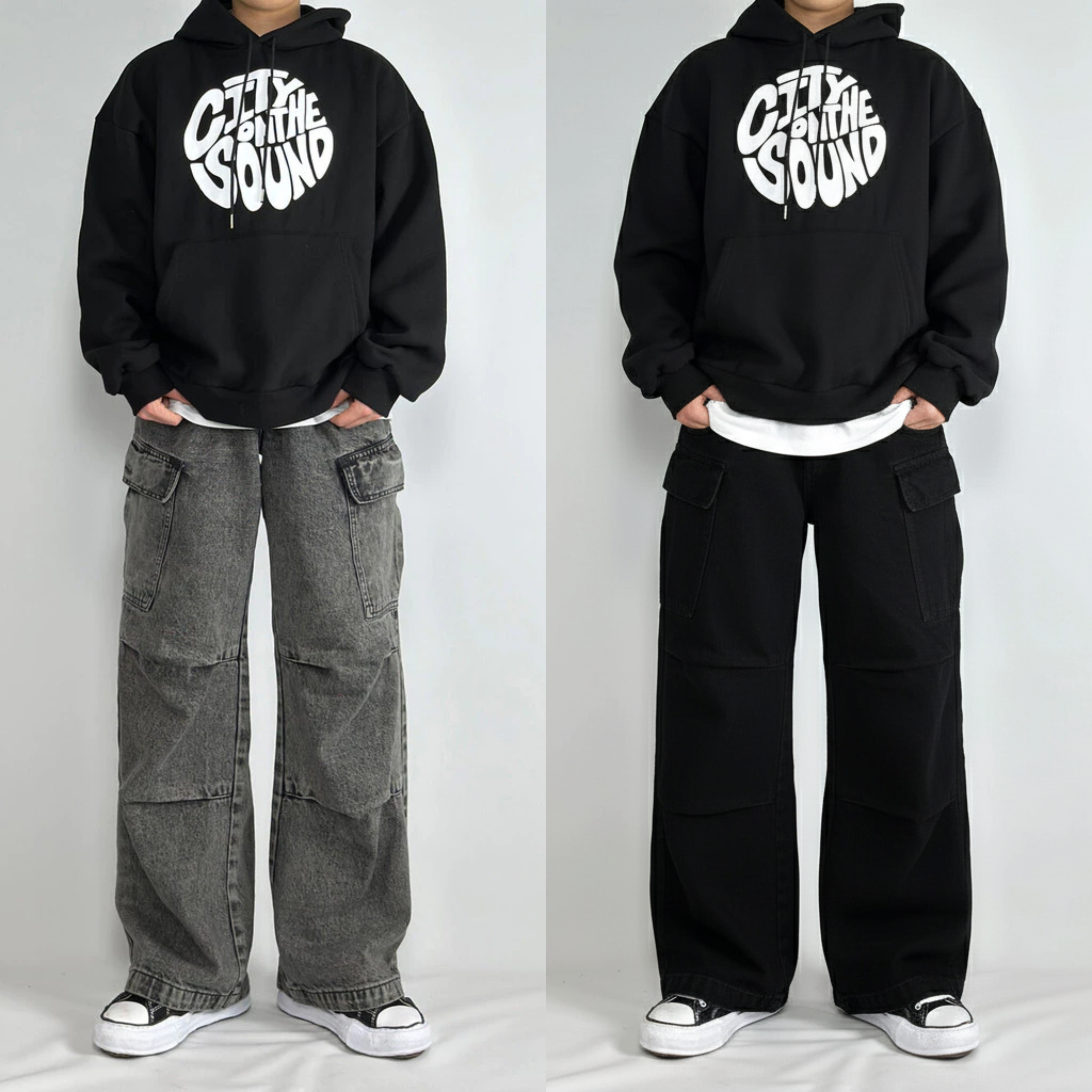 NeoStreet Denim Cargo Pants – Pack of 2